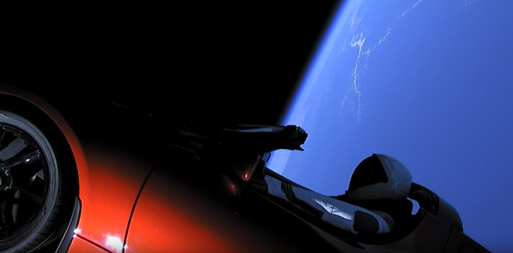 TESLA ROADSTER ПЕРЕШЕЛ ОРБИТУ МАРСА